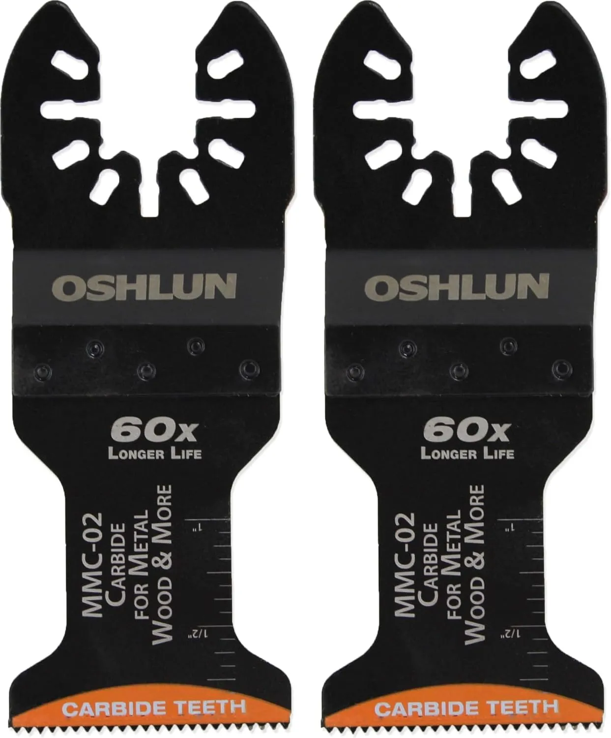 Oshlun MMC-0202 1-3/8-Inch Carbide Oscillating Tool Blade with Quick-Fit Arbor for Standard and Quick Change Tools, 2-Pack