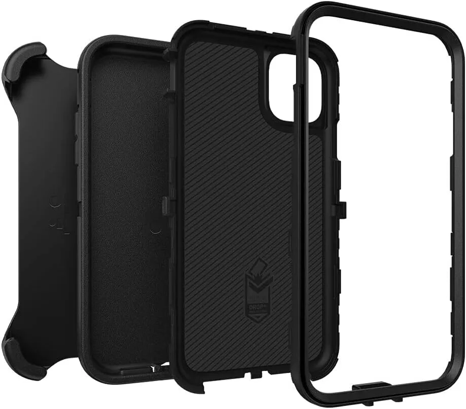 OtterBox iPhone 11 Defender Series Case - Black, Rugged & Durable, with Port Protection, Includes Holster Clip Kickstand