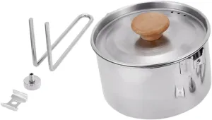 Outdoor Cookware Portable Kettle Camping Pot Electric Tea Kettle Stainless Steel Water Pot Hiking Cooking Tool for Camping