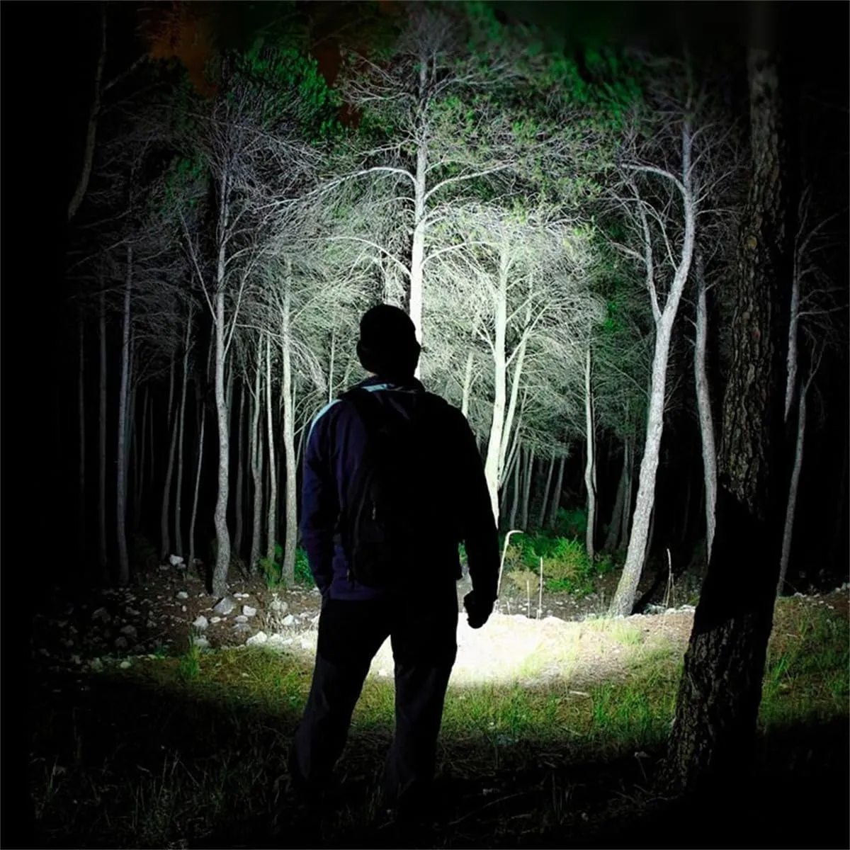 Outdoor Ear Mounted LED Head Lamp,Waterproof Headlamp with Motion Sensor,Lightweight Adjustable Rechargeable Headband Flashlight,for Night Fishing Camping Hiking Repairs (Motion Sensor)