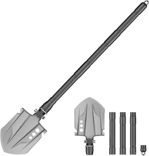 Outdoor Folding Shovel Multi-Tool Camping Shovel Entrenching Tool for Car Emergency Survival Hiking Backpacking