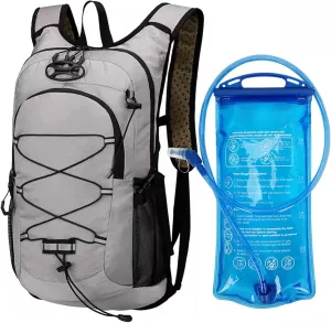 Outdoor Hydration Pack with 2L Water Bladder,Lightweight Running Backpack,Large Capacity Cycling Backpack,Daypack for Hiking Trail,Camping Backpack for Women Men