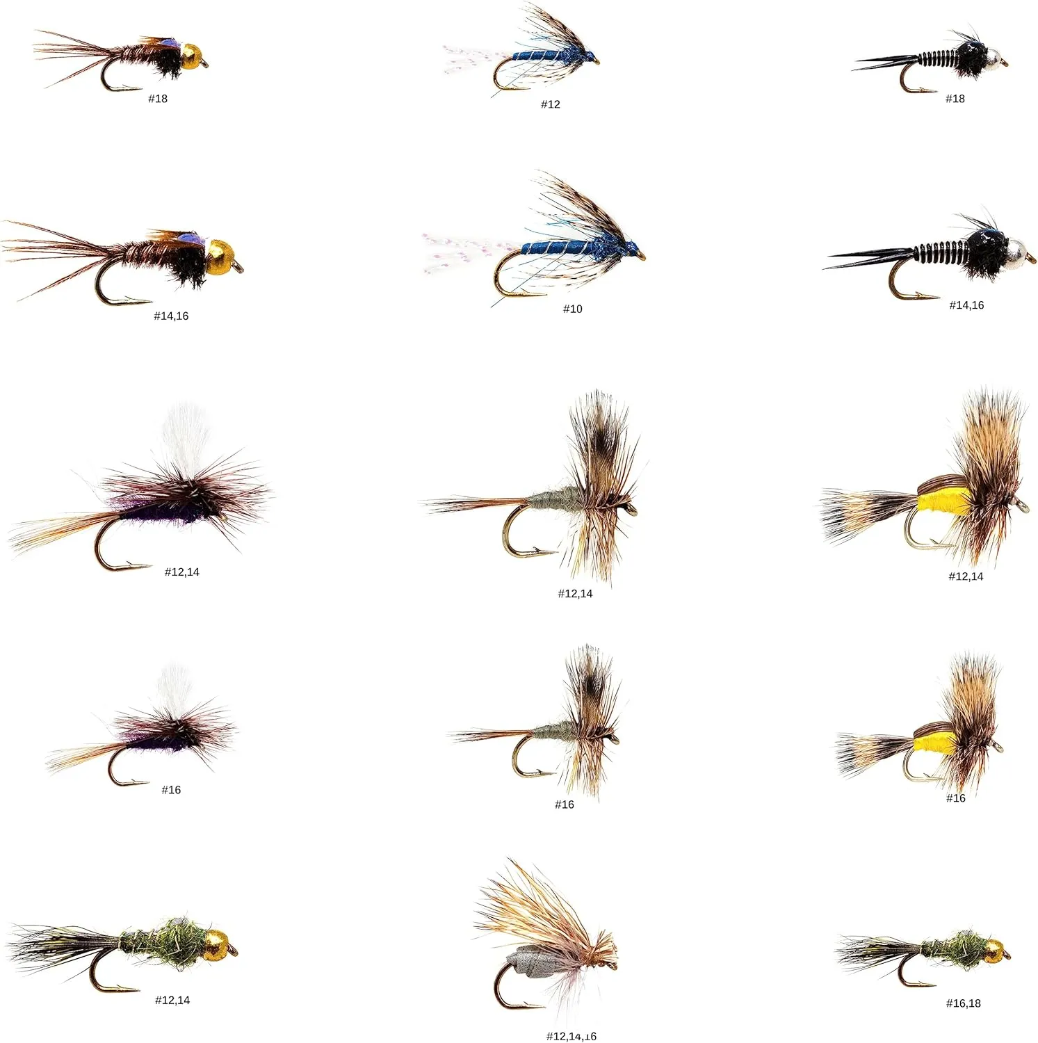 Outdoor Planet 24/26/36 Ultimate Fly Fishing Assorted Flies Kit with Hand-Tied Dry, Wet Flies, Nymphs, Streamers, Terrestrials, Leeches - Ideal Lure Set for Trout, Bass, Salmon, Steelhead for Anglers
