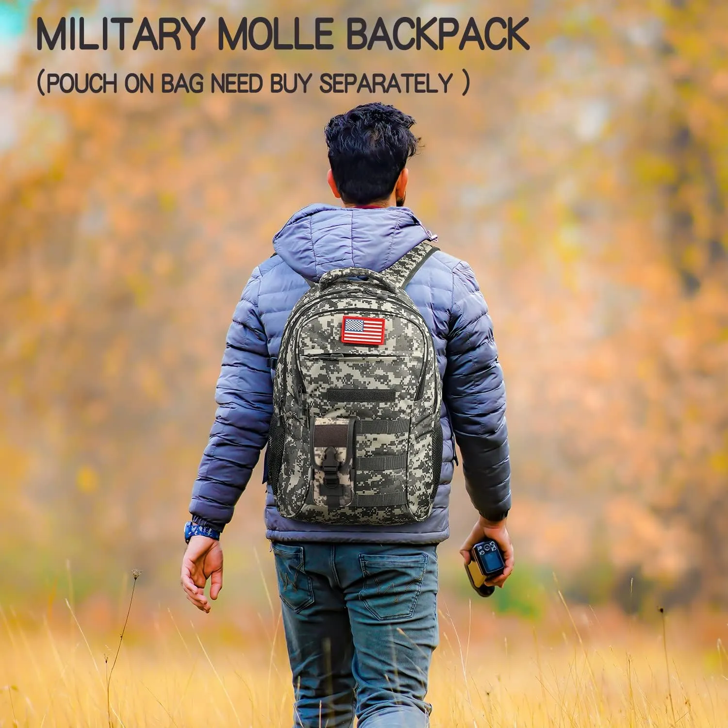 outdoor plus Camo Backpack for Boys,Military Teen Backpack with USB Port, Army Bookbag for School