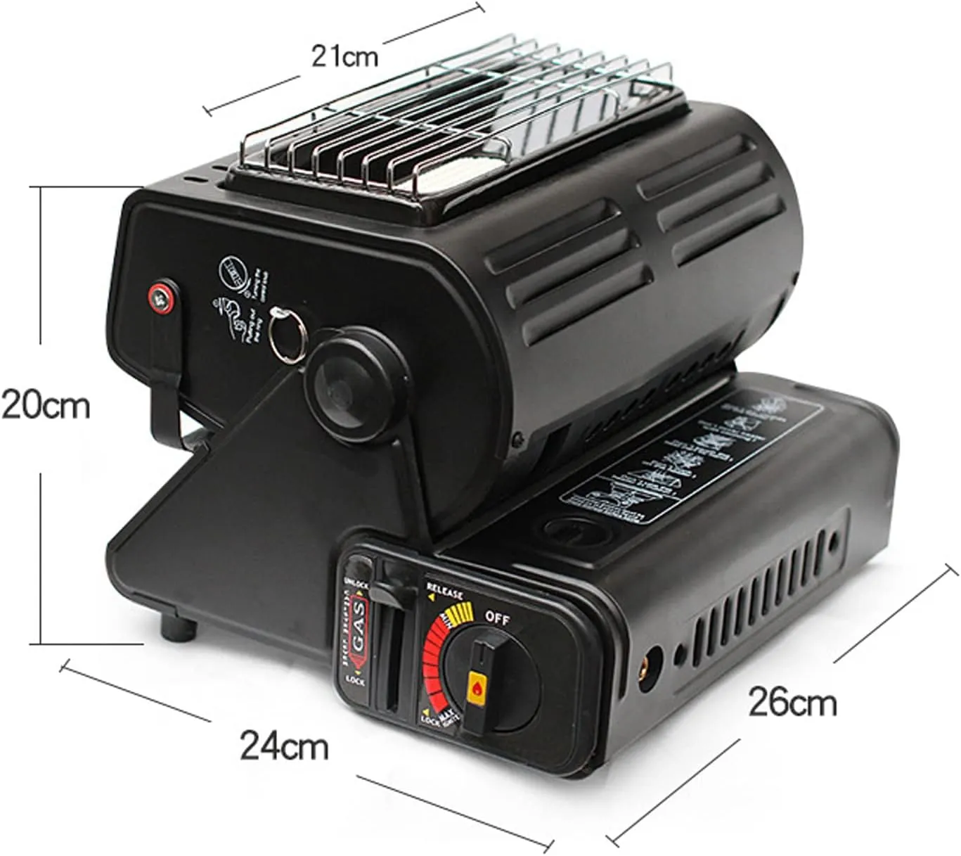 Outdoor Propane or Butane Dual Fuel Heater, Adjustable 2 in 1 Camping Space Heaters for Outdoor Camping Fishing Hunting for Camping Heating 1