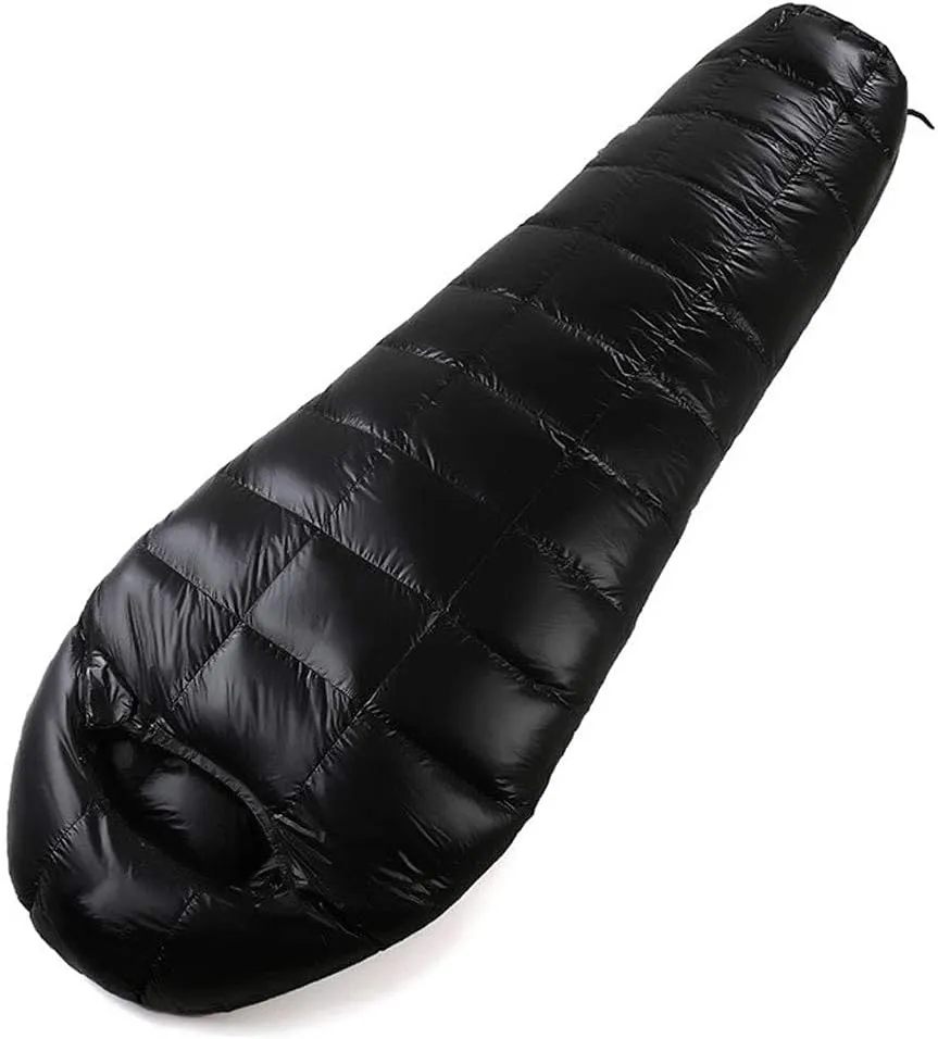 Outdoor Sleeping Bag: -30℃/-25F Hydrophobic Goose Down, Camping Sleeping Bag with Stuff Sack - Ultra Lightweight Design