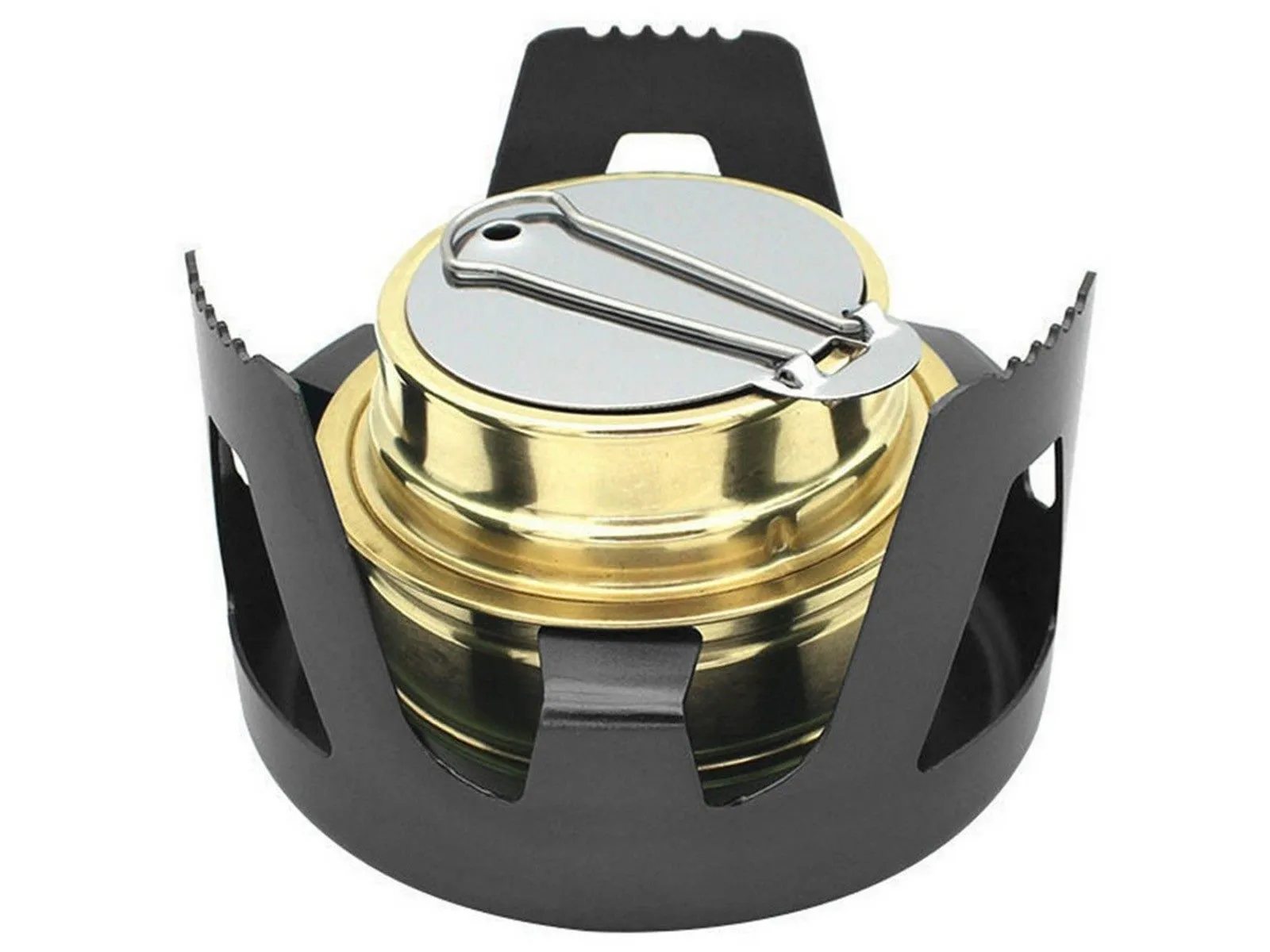 Outdoor Stand Stove Burner Alcohol Camping Monumental discount Mini with Portable Black Cutting-edge features Burner Stove
