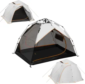 OutdoorMaster 2 Person Camping Tent, 4 Seasons Lightweight Backpacking Canopy, Waterproof and Weatherproof Sun Shelter, Double Layer Outdoor Cabana for Camping, Hiking and Mountaineering