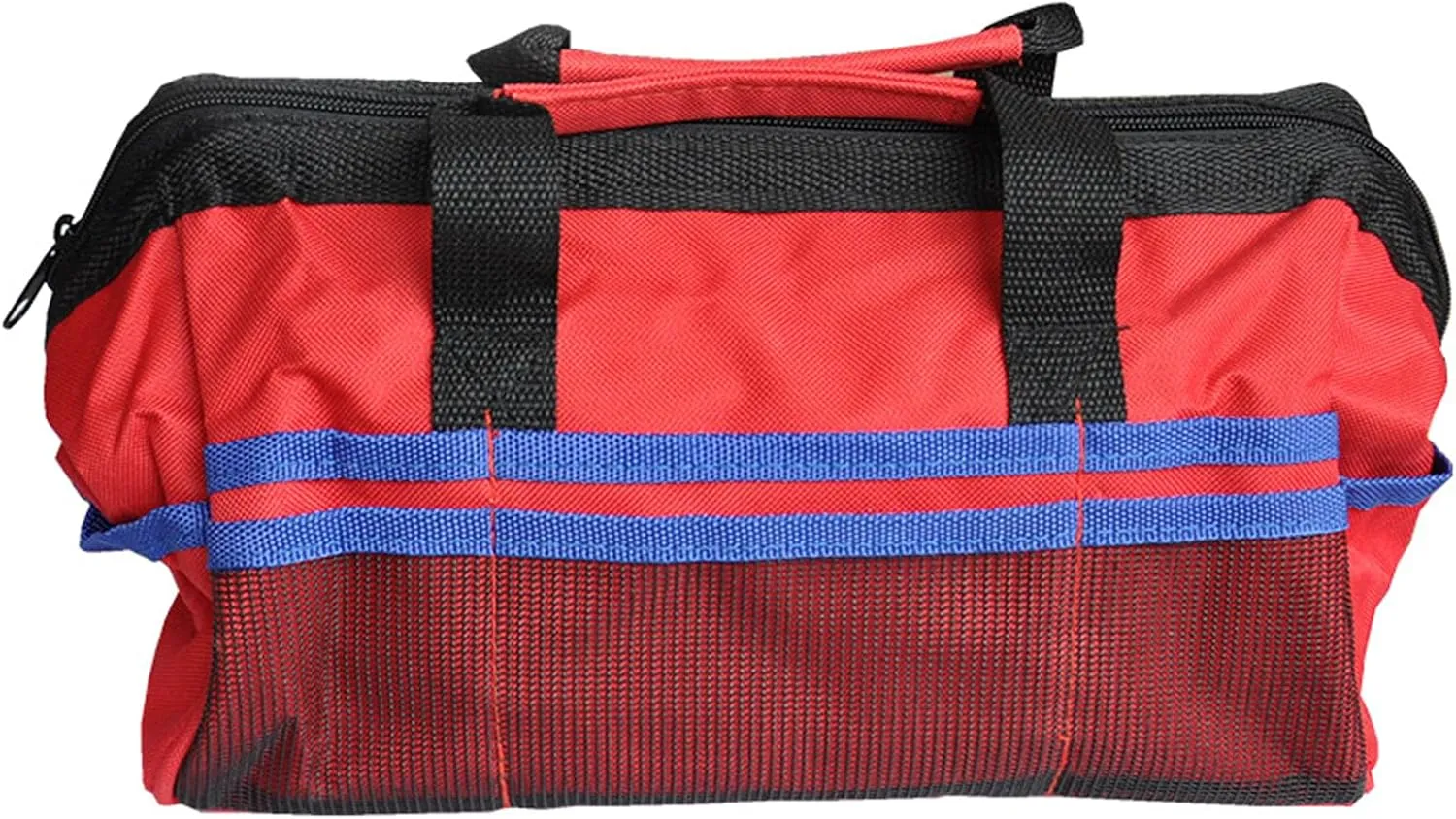 Oxford and Canvas 12-inch Tool Bag, Multifunctional Outdoor Repair Kit Backpack for Sports and Work (Red_ Black_Blue)
