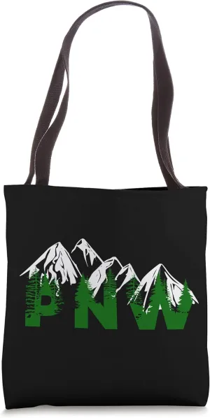 Pacific Northwest PNW Pine Trees Mountains Gift Tote Bag