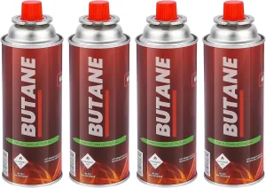 Pack of 4 Butane Fuel Cylinders| 8oz Butane Canisters for Portable Stove | Butane Torch Replacement Canisters