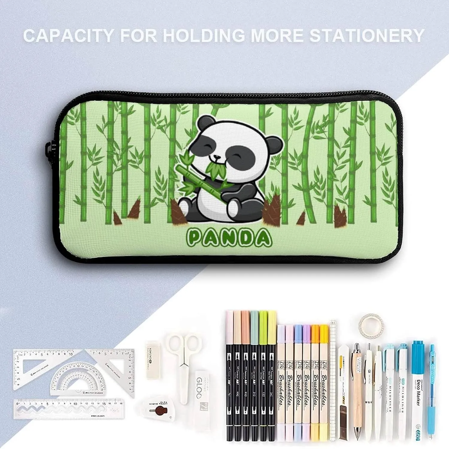 Panda Backpack with Lunch Box & Pencil Case for Kids Girls Boys School, 16 Inch Cute Pandas Bookbag, School Backpack for Students Children, Lightweight, Large Capacity