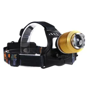 PANYUE 2000LMUltra Bright Headlamp T6 LED Headlight 3 mode Zoom Head lamp Rechargeable Forehead Light Use 2*18650 Battery