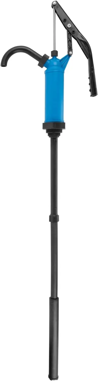 Performance Tool W54268 Blue General Purpose Lever Action Barrel Drum Pump - Fits 5 to 55 Gallon Drums