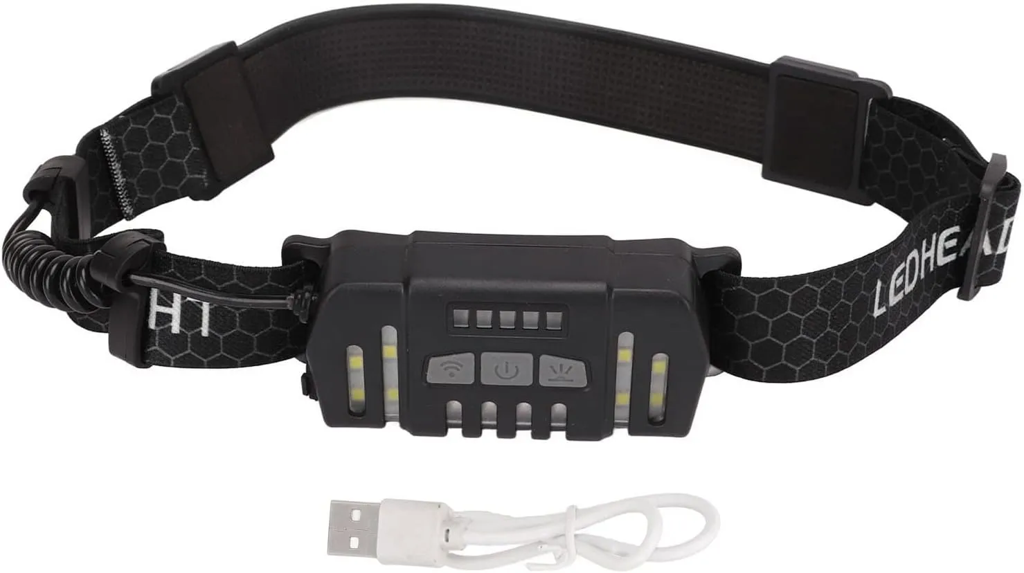 PerGar Headlamp, Led Headlamp, Cob Headlamp, USB Rechargeable Headlight, Headlamp Camping, Headlamp Flashlight, for Hiking Running Repairing Fishing Cycling