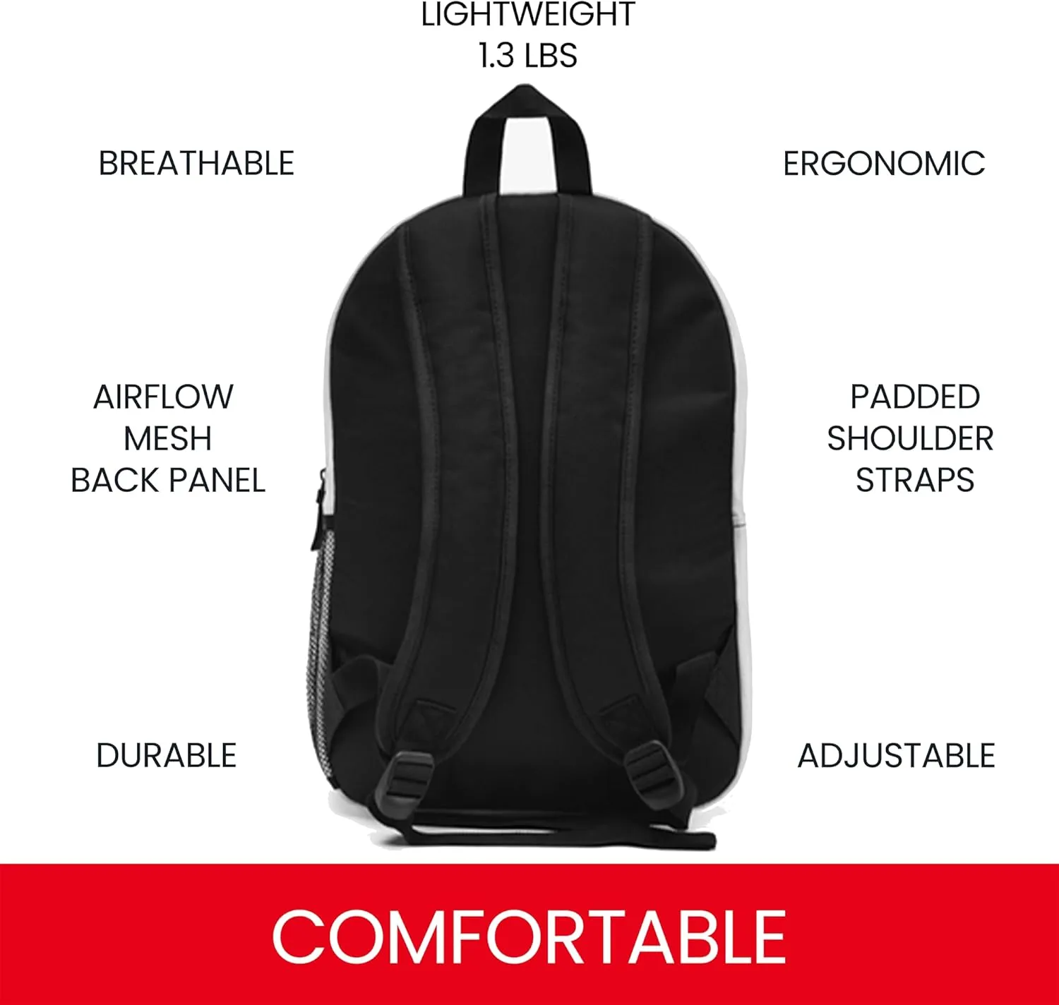 Personalized Sport Backpack Soccer, Basketball, Baseball, Football Team Gift: Name, #, Colors, Logo; Team Travel Bag (Aqua Black)