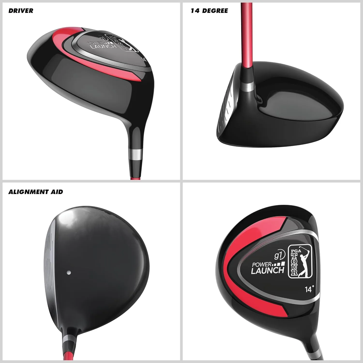 PGA TOUR Youth Golf Club Set – Ages 3-5 (3’6”-4’1”) and 5-8 (4’1” - 4'8") Right and Left Handed Beginner Junior Golf Clubs with Lightweight Golf Bag, Mallet Putter, Driver by Golfgen