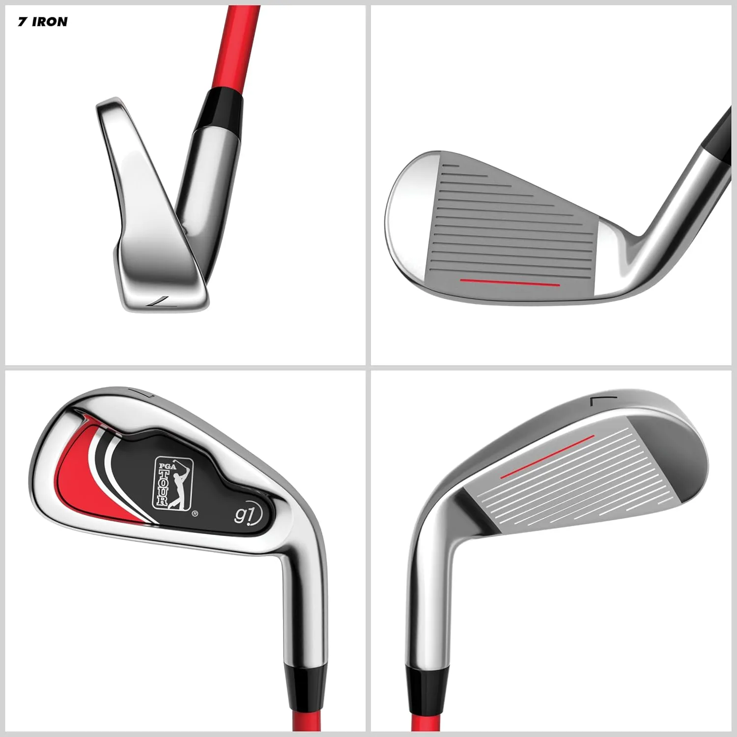 PGA TOUR Youth Golf Club Set – Ages 3-5 (3’6”-4’1”) and 5-8 (4’1” - 4'8") Right and Left Handed Beginner Junior Golf Clubs with Lightweight Golf Bag, Mallet Putter, Driver by Golfgen