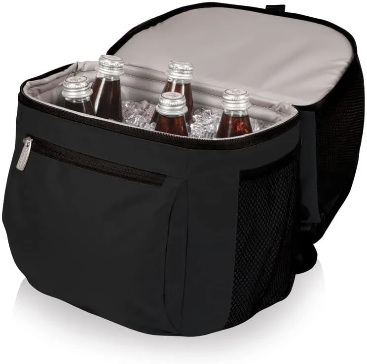 PICNIC TIME NCAA Stanford Cardinal Zuma Backpack Cooler - Soft Cooler Backpack - Lunch Cooler, (Black)