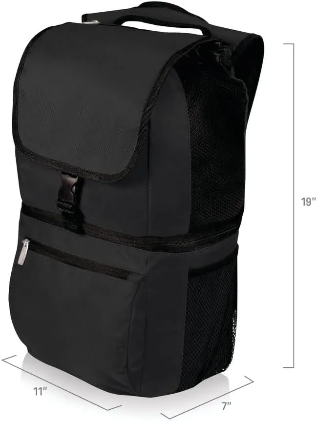 PICNIC TIME NCAA Stanford Cardinal Zuma Backpack Cooler - Soft Cooler Backpack - Lunch Cooler, (Black)
