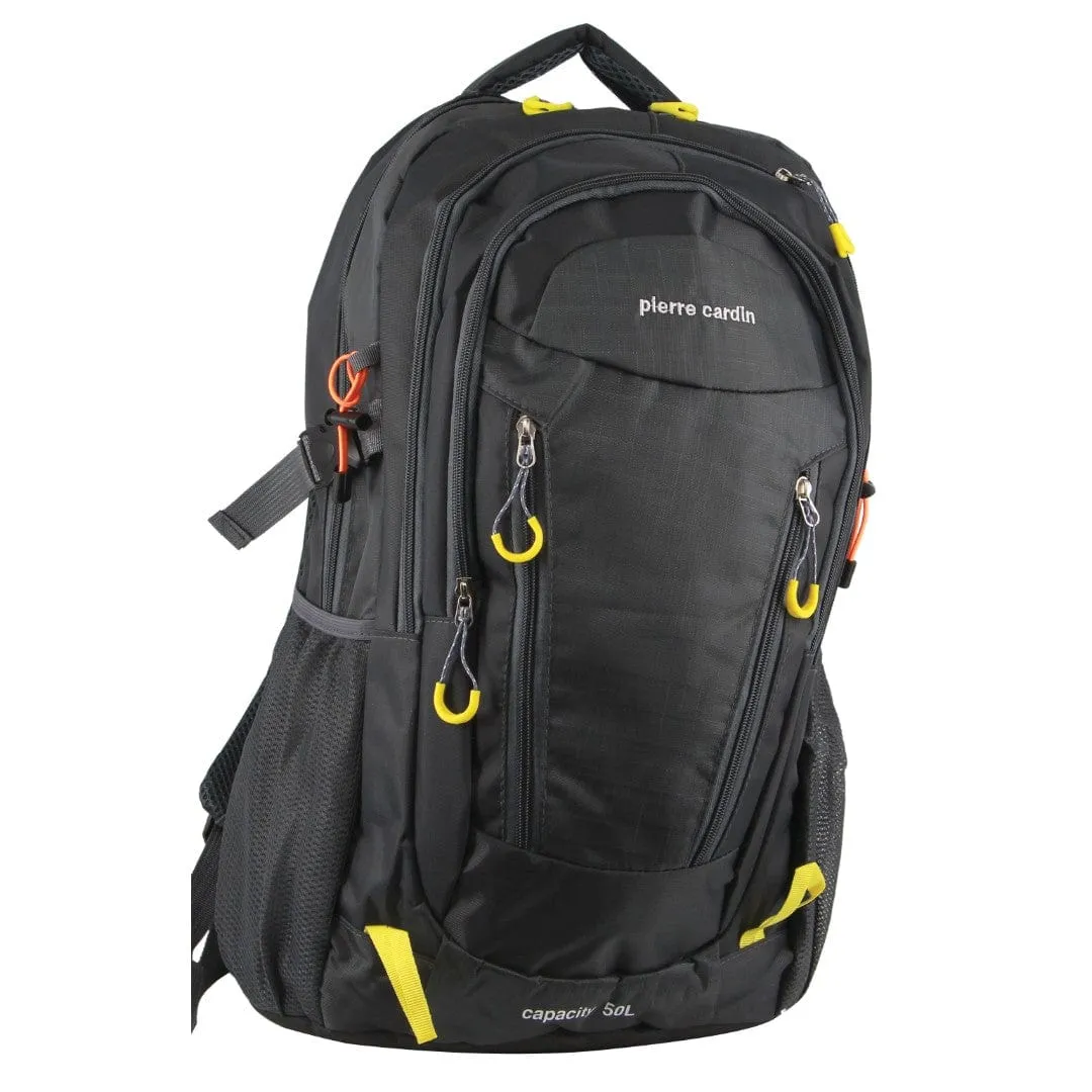 Pierre Cardin Nylon Adventure Travel & Sport Large Backpack in Grey