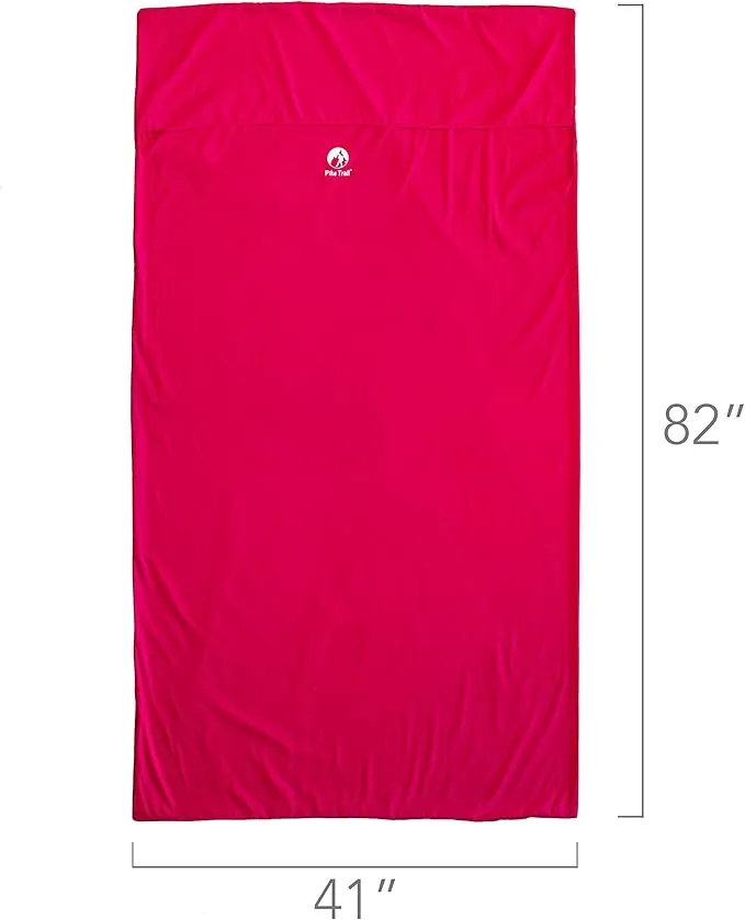 Pike Trail Sleeping Bag Liner – Travel and Camping Sheet, Lightweight and Compact Insert with Full Length Zipper and Guarantee