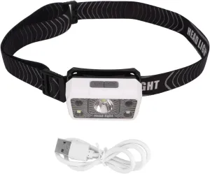 Pilipane Motion Sensing Headlamp USB Rechargeable Portable Induction LED Headlight for Outdoor Fishing Running White Lightweight Hands Design