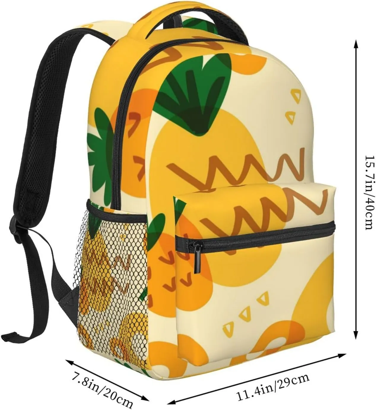 Pineapple Backpack Laptop Backpack Sports Travel Shoulder bag Light casual backpack