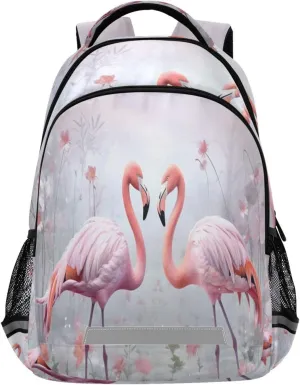 Pink Flamingos Design Waterproof Backpack - Casual Outdoor Sports Daypack with Ergonomic Shoulder Straps#768