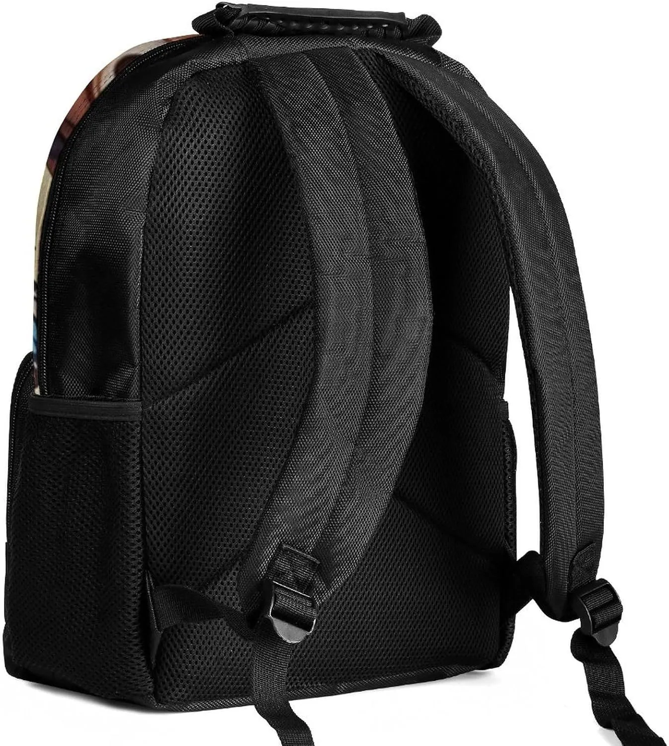 Polyester Daypack Backpack for Trekking Picnic Walking Cycling - Large Capacity Anti-Theft Multipurpose Shoulder Bag, Cute Afro American Black Woman With Butterflies Art Casual Daypack