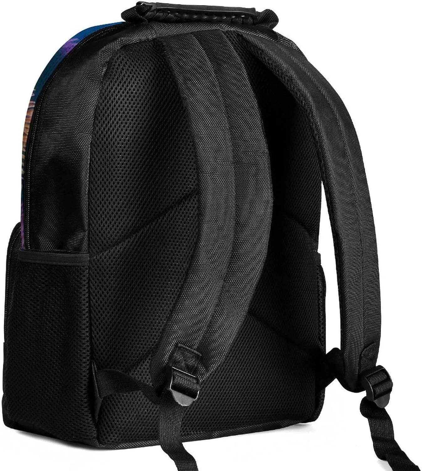 Polyester Daypack Bookbag for Gym Business Bicycle - Large Capacity Multipurpose Anti-Theft Carry On Bag, Beautiful Underwater World Fish Jellyfish Art Travel Hiking Daypack