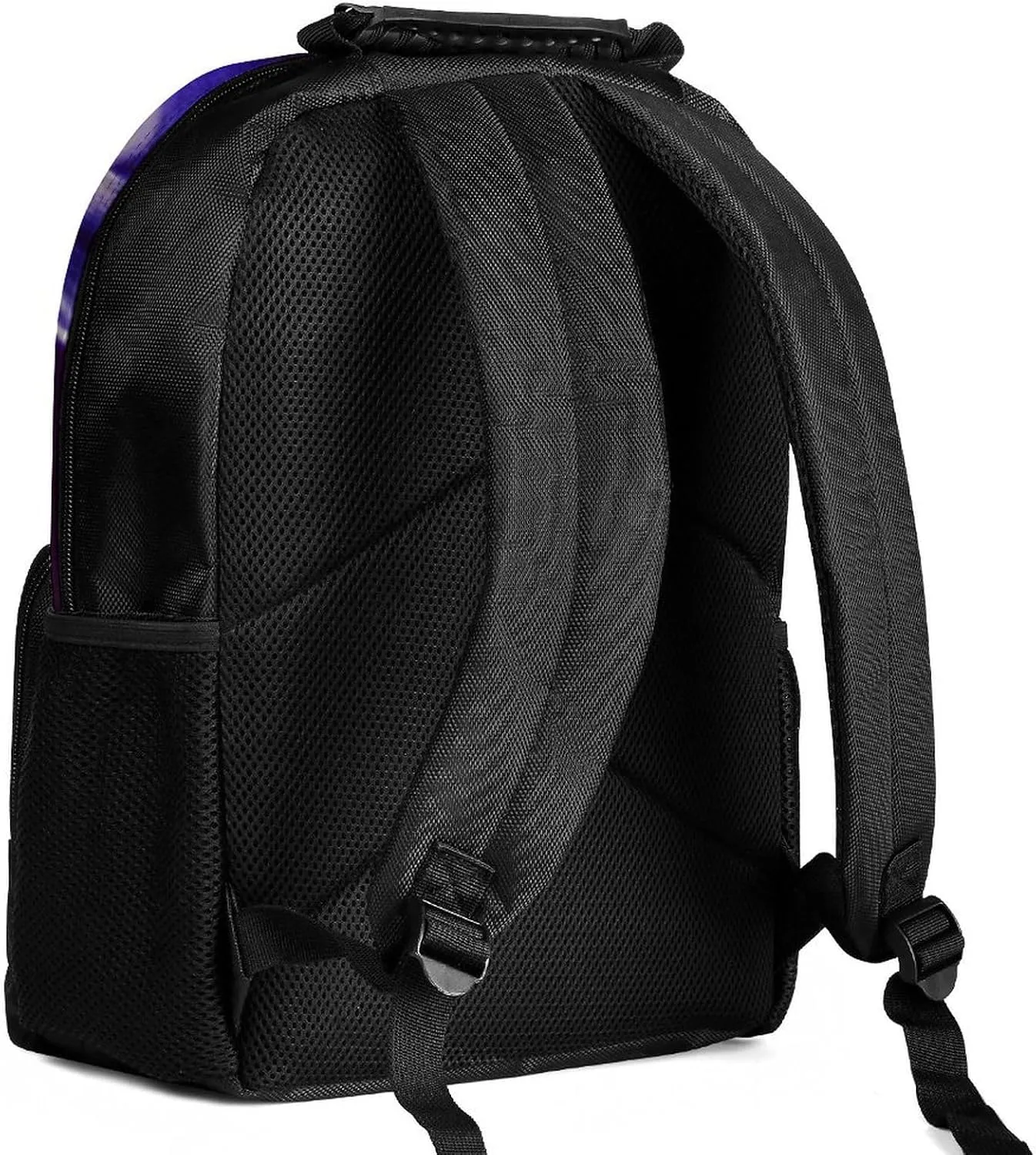 Polyester Daypack for Hiking Work Running - Big Capacity Anti-Theft Multipurpose Shoulder Bag, Blue Universe Galaxy Magic Wolf In The Space Art Travel and Sport Backpack Rucksack
