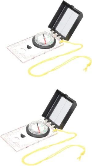 POPETPOP Measuring Compass Mapping Tool Hiking Function Directional Compass Multi Camp Outdoors Gear Compass