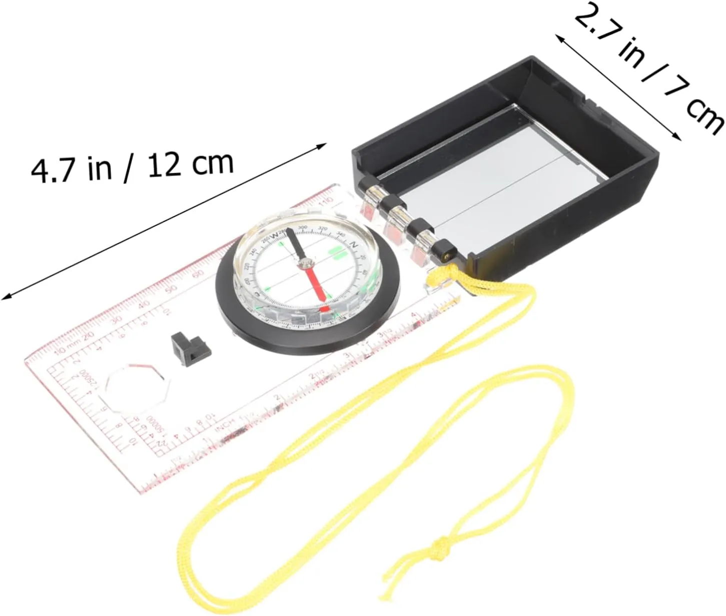 POPETPOP Measuring Compass Mapping Tool Hiking Function Directional Compass Multi Camp Outdoors Gear Compass