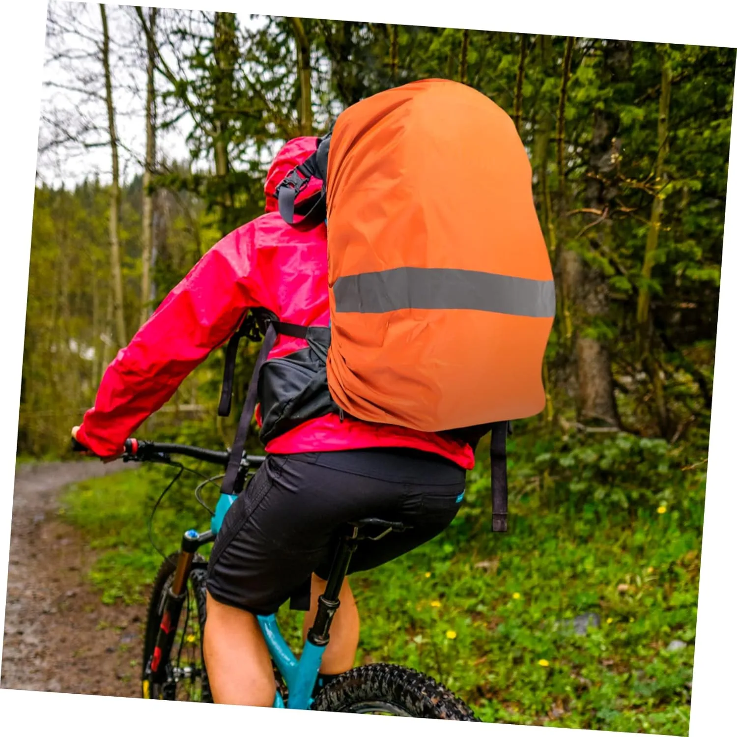 POPETPOP Rain Cover Rain Back Cover Rainproof Back Waterproof Cover Reflective Tape Bag Hiking Back Travel Back