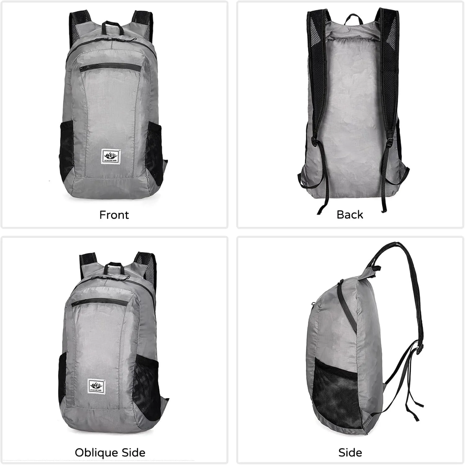 PORRASSO Hiking Backpack Foldable Waterproof Daypack 20L Lightweight Rucksack Backpack for Women Men Camping Trekking Cycling Climbing Outdoor Sports Blue B