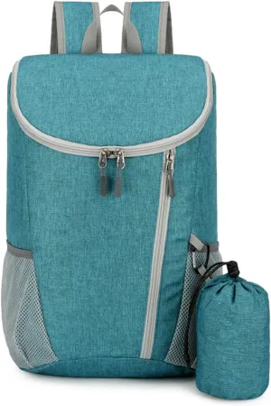 PORRASSO Hiking Backpack Foldable Waterproof Daypack Lightweight Rucksack Backpack for Women Men Camping Trekking Cycling Climbing Outdoor Sports Green