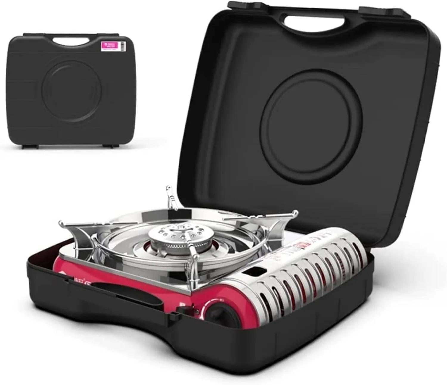 Portable Butane Stove With Carrying Case, 3.5KW Single Burner Butane Camping Stove 8575 BTU Windproof Gas Stove For Outdoor Hiking Picnic Kitchen Emergency Stove