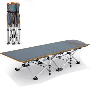 Portable Camping Cots for Adults Small Space Portable Nap Bed, Simple Marching Bed, No Installation, Solid Load Bearing with Dusts Bag for Home, Office, Outdoor