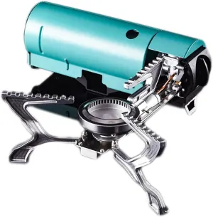 Portable Camping Gas Stove BRS-99 Folding Outdoor Cassette Stove Gas Burner BBQ Cooking Grill Camping Travel Hiking Gas Burner (Color : Green)