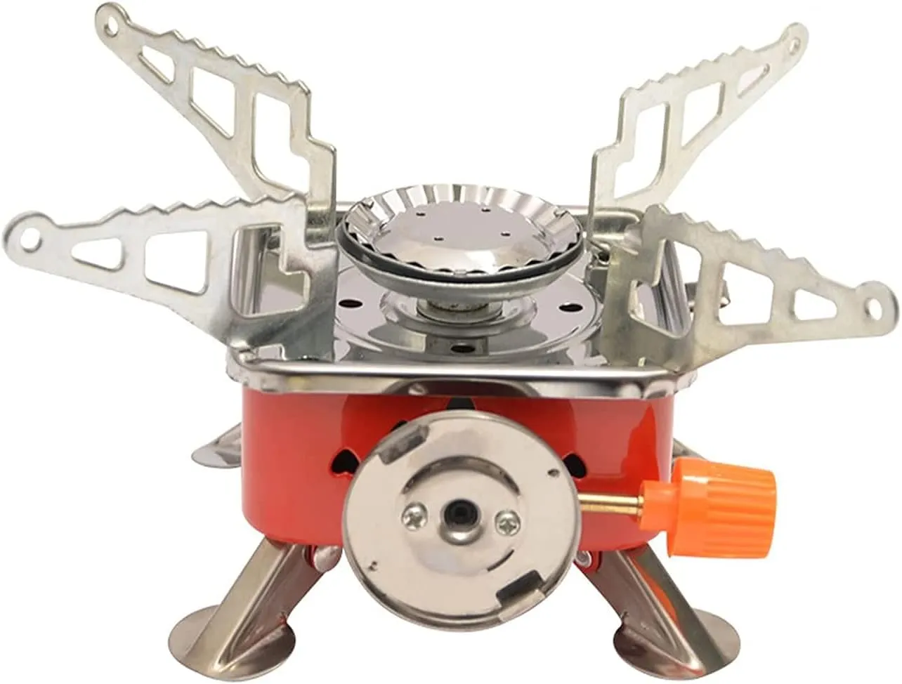 Portable Camping Gas Stove, Ultralight Backpacking Stove Folding Outdoor Camping Stove with Carry Case for Hiking, Camping, Outdoor Cooking, Picnic, BBQ