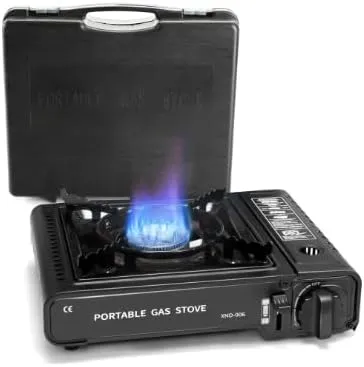 Portable Camping Stove, 1 Burner Butane Gas Stove with Carrying Case