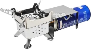 Portable Camping Stove Propane - Backpacking Cooking Gear | Adjustable Stable Energy Saving Outdoor Cooking Accessories For Backpacking Picnics Tailgating | collaps able Camping Stove