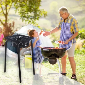 Portable Camping Stove, Single Burner Propane Gas Cooker with Regulator, Detachable Legs Stand, Propane or Butane Stove, Outdoor Cooking Stove(from US Fast Arrival)