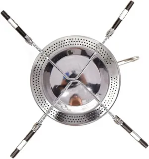 Portable Folding Camping Stove Versatile Metal Burning Stove for Outdoor Cooking Hiking Picnics Compact Design for Easy Carrying Bbq Supplies for Friends Family