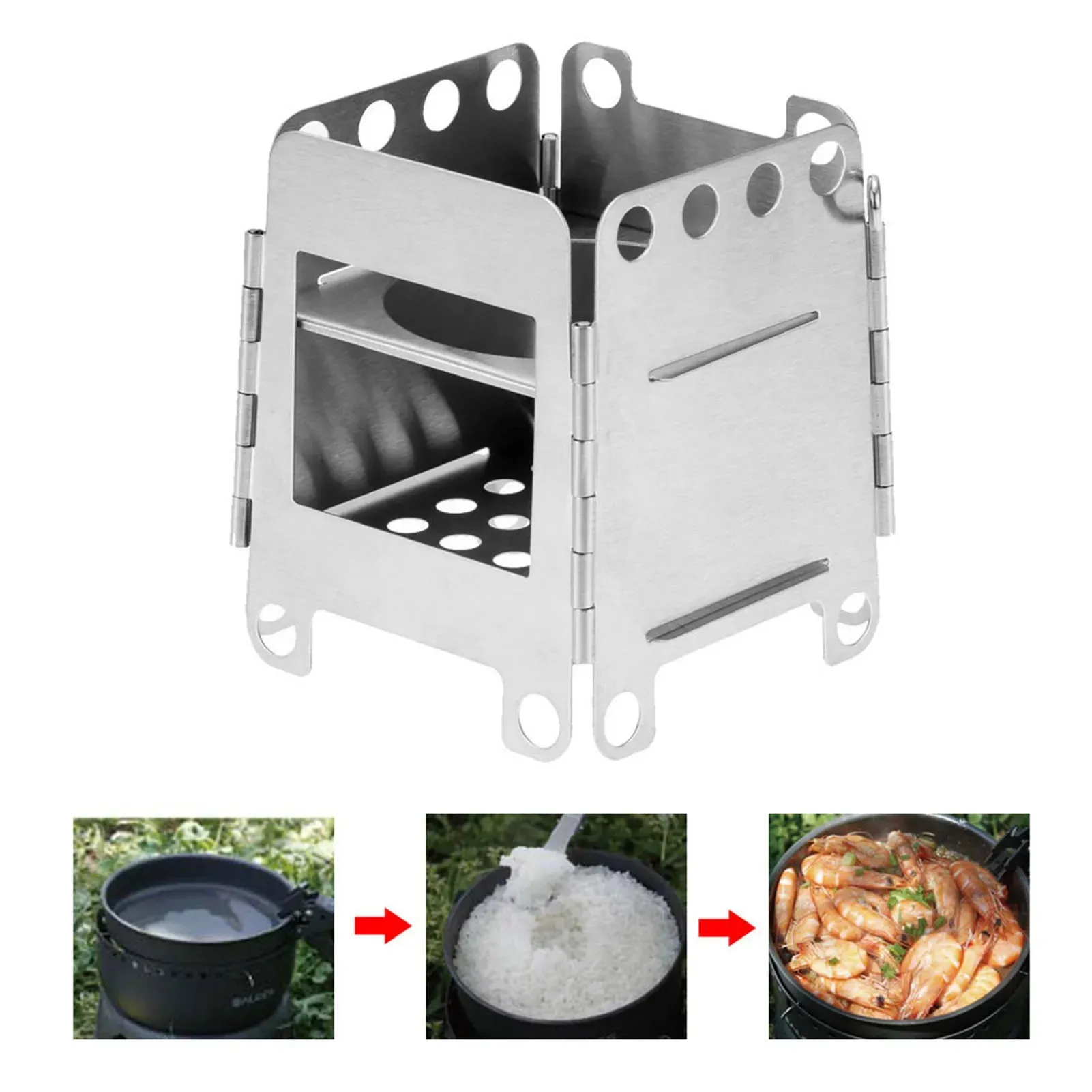Portable Folding Stainless Steel Camping Stove
