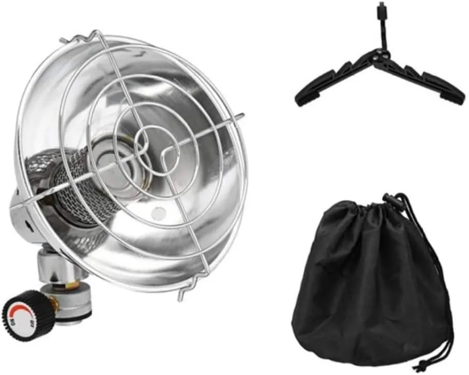 Portable Gas Heater Mini Camping Tent Warmer Propane Butane Heating Stove with Stand Storage Bag