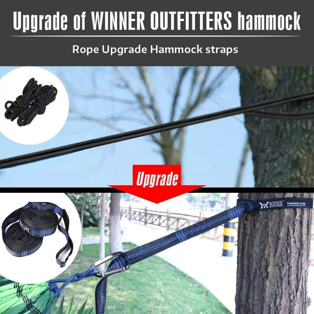 Portable Hammock Camping Double & Single with 2 Tree Straps, Lightweight Nylon Travel Hammocks for 450Lbs Capacity, for Outdoor Backpacking Backyard Hiking