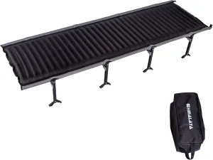 Portable Outdoor Camping Bed，Low Camping Cot with Support, Heavy Duty Tent Sleeping Air Bed, Oxford Camp Cots with Pilllow Mattress Bag (High Bed)
