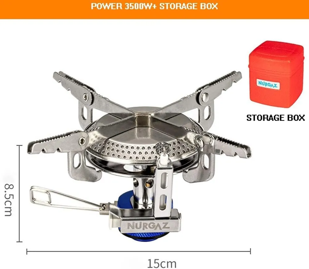 Portable Outdoor Camping Stove Cooking System Butane Propane Burner, Portable And Small Size Can Bear 15kg, Outdoor Hiking Backpack Camp Gas Stove High Burning Rate Fast Heating Stove (Size : Five-br
